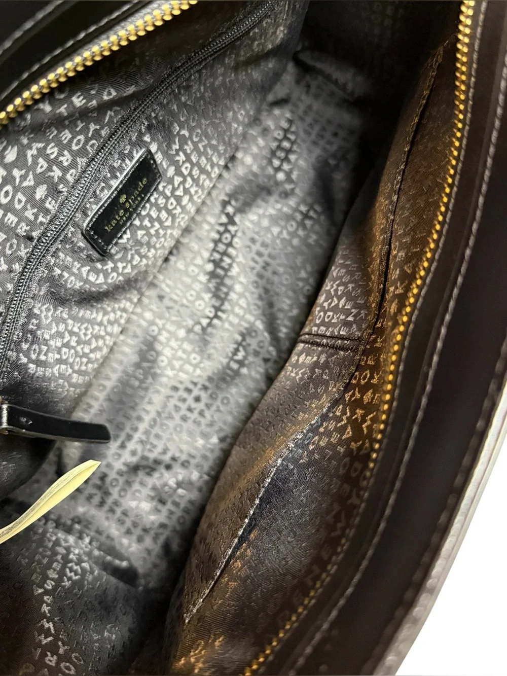 Kate Spade Montford Park Jovie Black Leather Satchel with Bow Accent